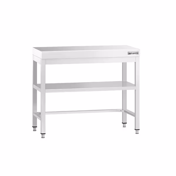 Edelstahl Arbeitstisch PREMIUM - 800x700mm - mit Grundboden & Verstrebung