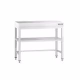 Edelstahl Arbeitstisch PREMIUM - 800x700mm - mit Grundboden & Verstrebung