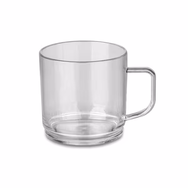 (50 Pezzi) Tazza in Policarbonato - Trasparente - 200 ml - Antiurto