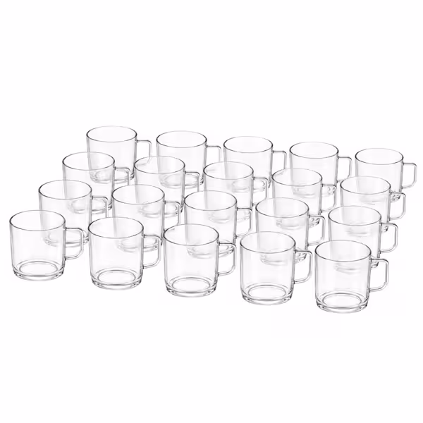 (50 pièces) Tasse en Polycarbonate - Transparente - 200 ml - Incassable