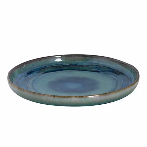 (6 pcs) MIAMI | Plate - flat - Stoneware - Ø220mm - Green