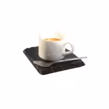 (6 pz) Vassoio in ardesia naturale - Ardesia naturale - 100x100mm - Altezza: 7mm - Nero