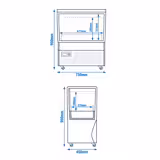 Kylmäallas juomille - 730x450 mm - 69 l - lasiset liukuovet - Alueelle: FI