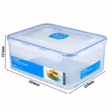 (6 stuks) LocknLock | Multifunctionele box Classic - 5,5 liter - met lekbak - transparant