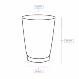 (500 pieces) Coffee to go paper cup - double-walled - 200ml - 8 oz - Ø 80mm - white