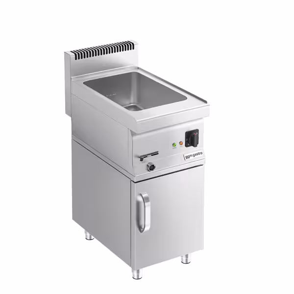 Elektrische bain-marie - 1,2 kW - 1x GN 1/1 of 2x GN 1/2 - met aftapkraan - incl. onderbouw met 1 deur(en)