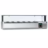 Countertop Prep Well / Refrigerated Topping Unit PREMIUM - with LED Lighting - 1400x335mm - 6x GN 1/4