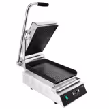 Grelhador de contacto / Grelhador Panini Profissional - 2,8kW - Digital - placas: superior e inferior estriadas - Área de grelha: 223x380mm