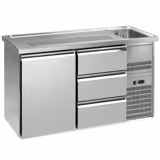 Back Bar Cooler PREMIUM PLUS - 1550x700mm - 1 Solid Door & 3 Drawers