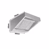 Commercial Wall-Mounted Extraction Canopy - 800mm - with Filter & Lights