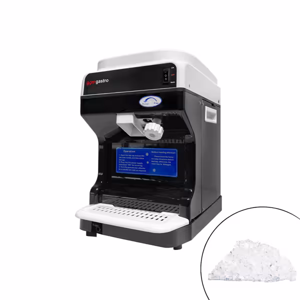 كسارة ثلج كهربائية سطح الطاولة - 2 kg/min - 250 W - حجم الثلج قابل للتعديل - شامل حاوية سعة 2 kg - أسود