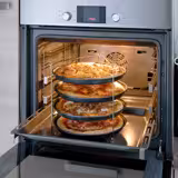 Rek voor 4 pizzaplaten - RVS - Hoogte: 260mm - voor pizzaplaten tot Ø 28cm