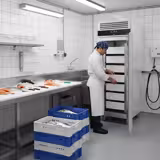 Vrieskast ECO - EN 600x400 - 680mm - 600liter - tot -20°C tot -15°C - met 1 deur - statische koeling, automatische ontdooiing, omkeerbare deur, slot - Zwart