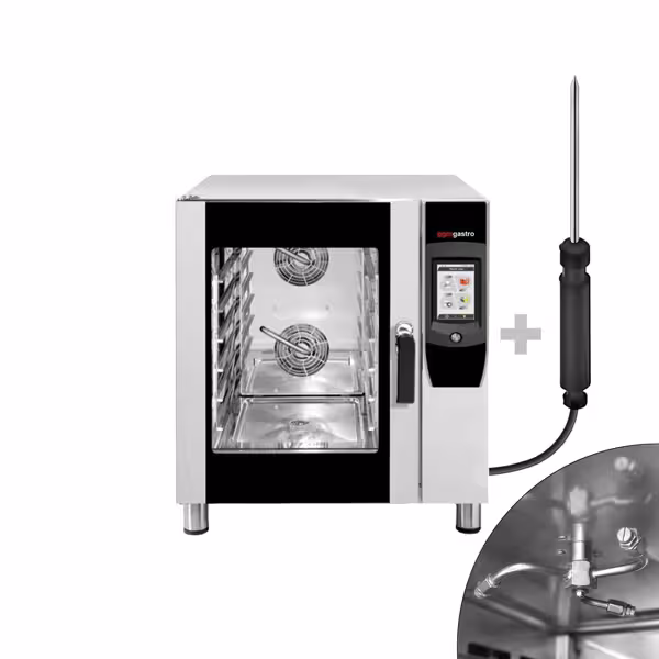 Elektrisch-Combisteamer - Touch - 7-inch touchscreen - 7x GN 1/1 - incl. wassysteem & temperatuurvoeler
