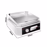 Plancha de asar eléctrica - 2,5 kW - Lisa