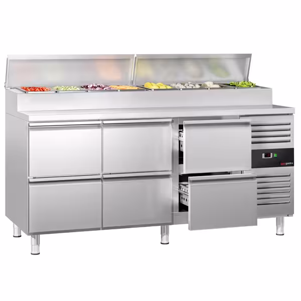 Saladette PREMIUM - 1795x700mm - 6 lades - voor 8x GN 1/3