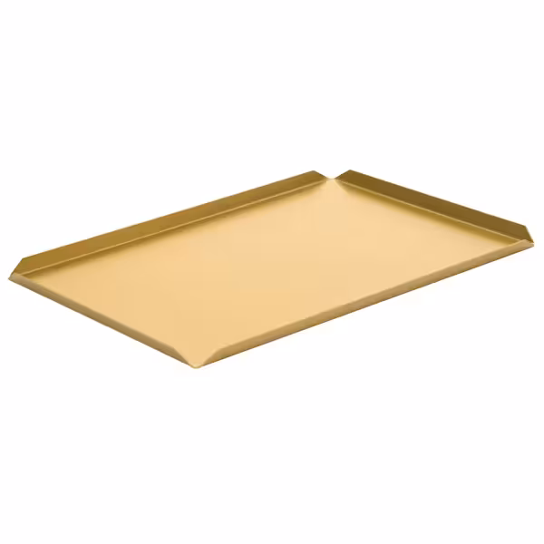 (5 stuks) Presenteerschaal - Aluminium - 500x100x10mm - rechthoekig - champagner