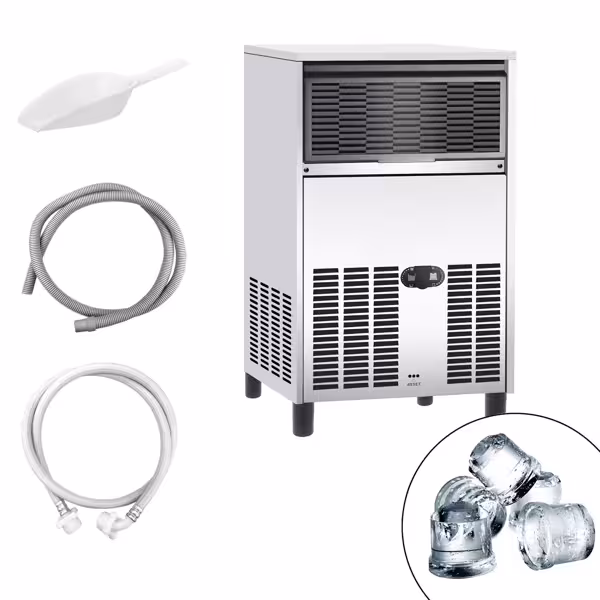Commercial Ice Machine - Bullet - 60kg/24h - with Storage Bin