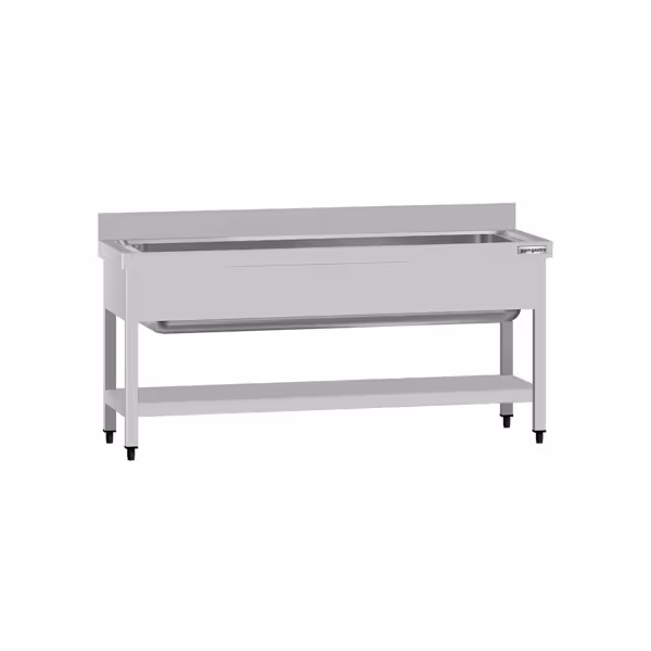 Fazék mosogató fenékkel 1,6 m - 1 lavór Hosszúság 140 x Szélesség 50 x Mélység 35 cm