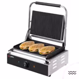 شواية بانيني تجارية - 2.2 kW - الألواح: علوية وسفلية محززة - مساحة الشواء: 345x235mm