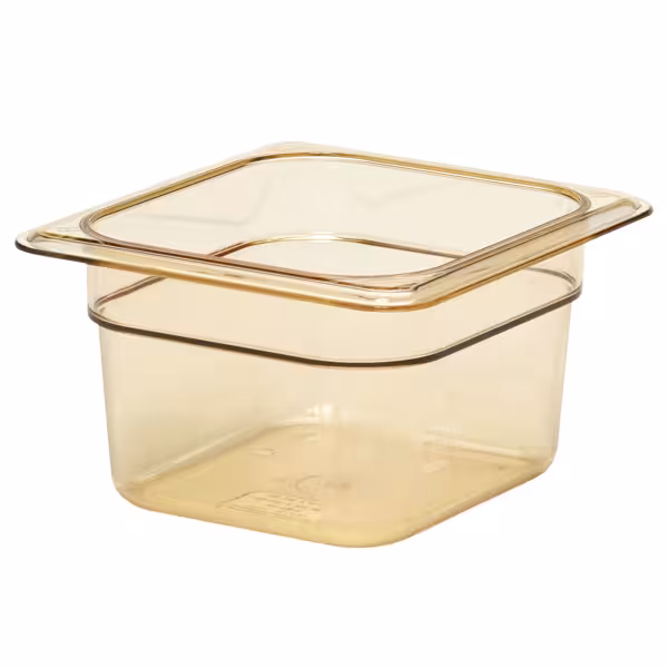 (6 Stück) CAMBRO | H-PAN™ - Hitzebeständiger Behälter GN 1/6 - Bernstein - Höhe: 100mm