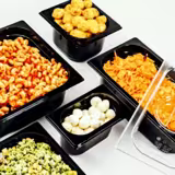 (6 uds) Bandeja GN 1/2 ECO - melamina - negra - 4,7L - Altura:100mm