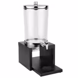 Dispenser per bevande - BRIDGE - 6 litri - legno & acciaio inox - incl. stand, 2 batterie & adattore touchless