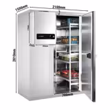 RVS koelcel - 2100x1500mm - 4,80m³ - incl. koelmotor