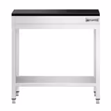 Mesa de trabalho em aço inoxidável PREMIUM - 600x700mm - com prateleira inferior & com travessas de reforço - incl. tampo em granito