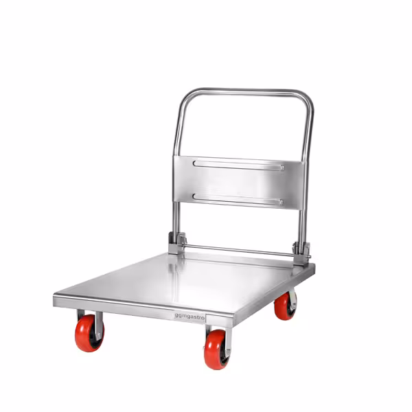 Commercial Folding Platform Trolley - 600x850mm - 1 Tier - with handle
