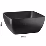 (6 Stück) Schale - SLATE - Melamin - 3,8 Liter - 250x250mm - Schwarz
