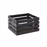 Wooden Box - SUPERBOX - Black - Height: 200mm - suitable for GN 1/2