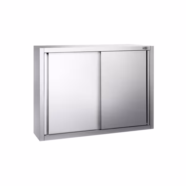 Armário mural PREMIUM em aço inoxidável - 1000x400mm - com porta de correr - 1000mm de altura