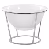 Présentoir buffet / étagère - chromé - incl. 1 bol en mélamine - rond
