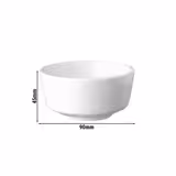 (6 pz) Coppetta - FLOAT - in Melamina - 150ml - tonda - Ø90mm - impilabile | con piedini antiscivolo - Bianco