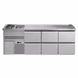Comptoir de bar réfrigéré Premium PLUS - 2500x700mm - 6 tiroirs