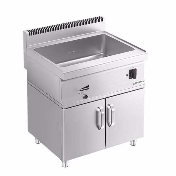 Elektrische bain-marie - 1,2 kW - 1x GN 1/1 & 3x GN 1/9 - met aftapkraan - incl. onderstel