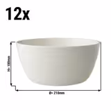 (12 Stück) LUX - Bowl Maastricht - 200 cl - Ø 210mm - Elfenbein