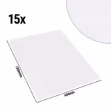 (15 pcs) Damask Table Runner Tessin Atlas - Satin Band - 40x130cm - White