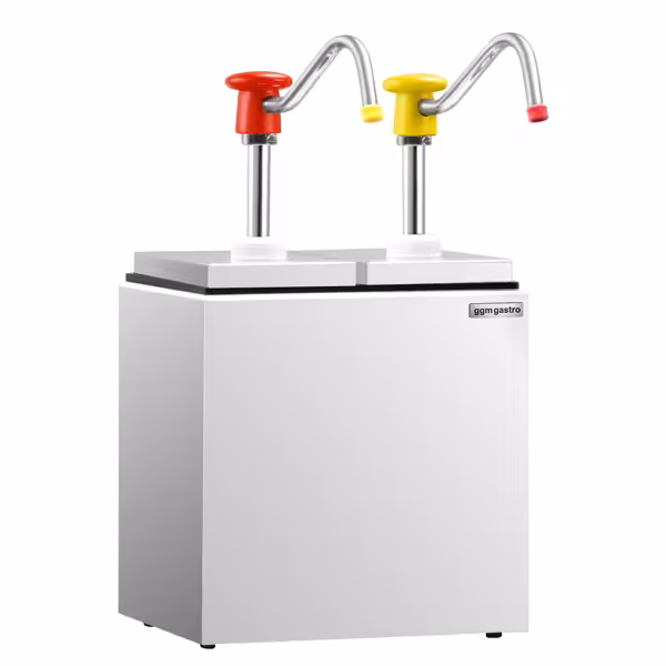 Sauce / dosing dispenser – 2×2.5 L – with stainless steel frame