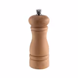 (6 st) Saltkvarn - ETERNAL - Rostfritt stål, Bök - Höjd: 155 mm - Beige
