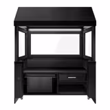 Gasgrill TORONTO - 20,8kW - 1900mm - Houten front - zwart granieten werkblad - Beschermglas