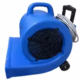Turboventilatore per asciugatura pavimenti - 3 velocità - 850W - Cavo 20m - 1.350giri/min - con maniglia estraibile e ruote