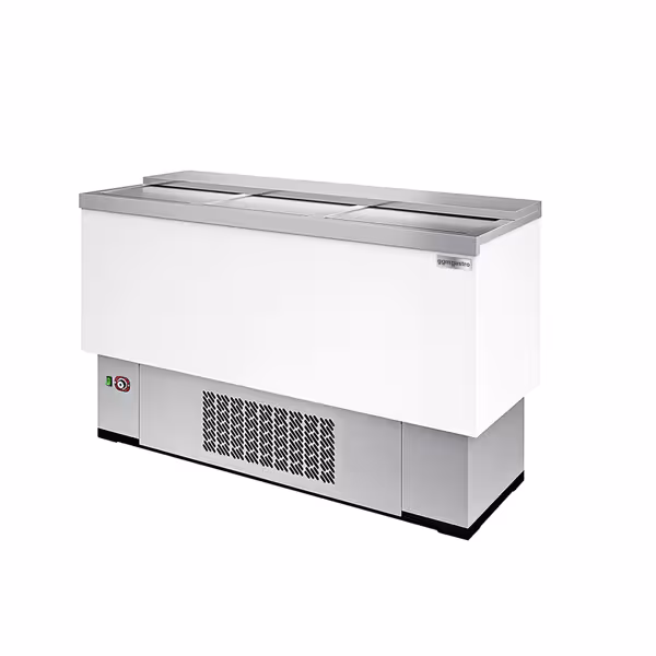 Lodówka na napoje - podblatowa - Biała - 305L - 3-drzwiowa, drzwi suwane