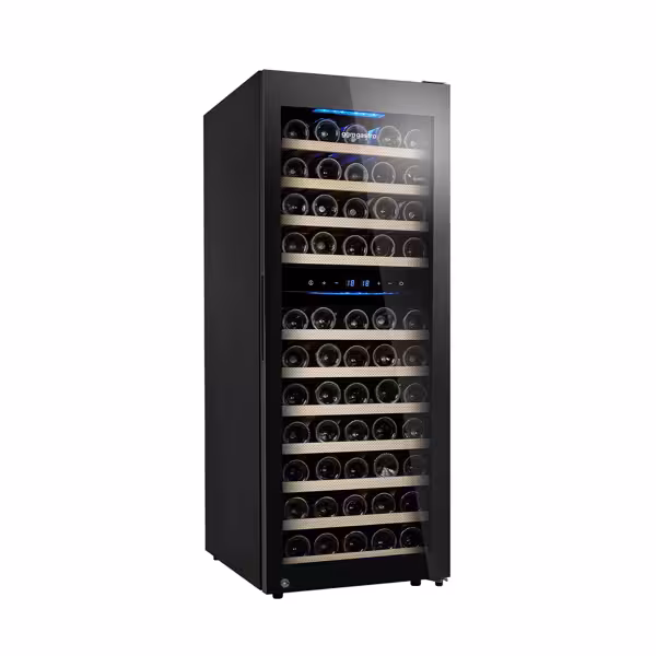 Wijnklimaatkast - RVS - 2 klimaatzones - 200l - max. 73 flessen