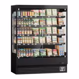 Supermarkt-Wandkoelmeubel - 1524mm - 693 liter - met 2 glazen draaideuren & 4 schappen - zwart