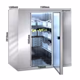 RVS koelcel - 1500x1500mm - 3,50m³