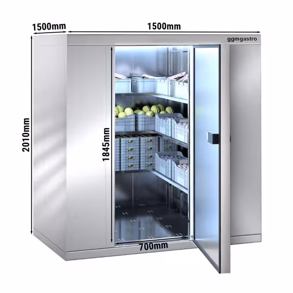 RVS koelcel - 1500x1500mm - 3,50m³
