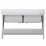 Lavello per pentole PREMIUM - 1600x700mm - con ripiano di fondo - con 2 vasche