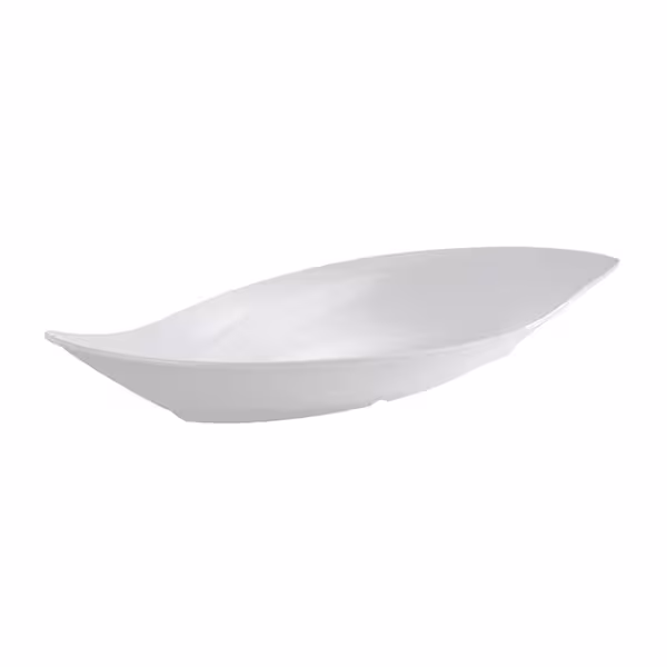(6 szt.) Miska bufetowa prostokątna - LEAF - Melamina - 1l - 420x195x65mm - Biały